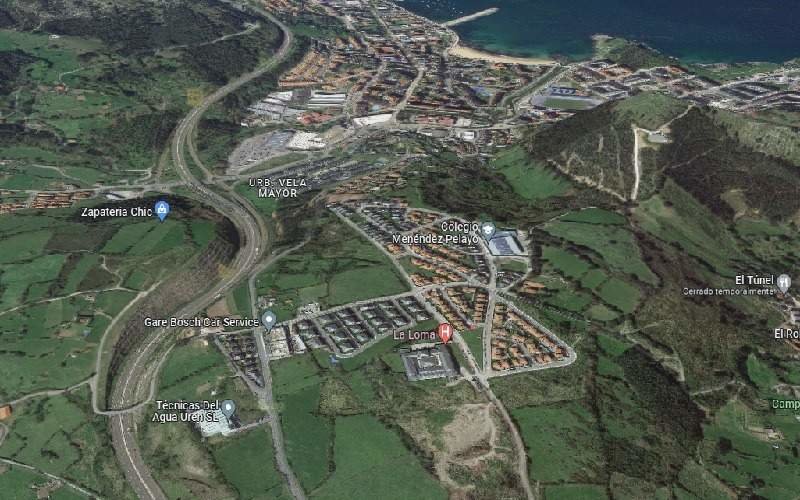 Vista aérea de la zona de La Loma (Castro Urdiales)