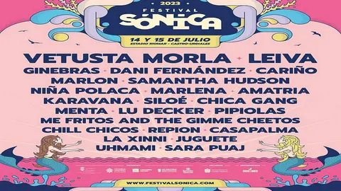 Cartel festival S&oacute;nica 2023