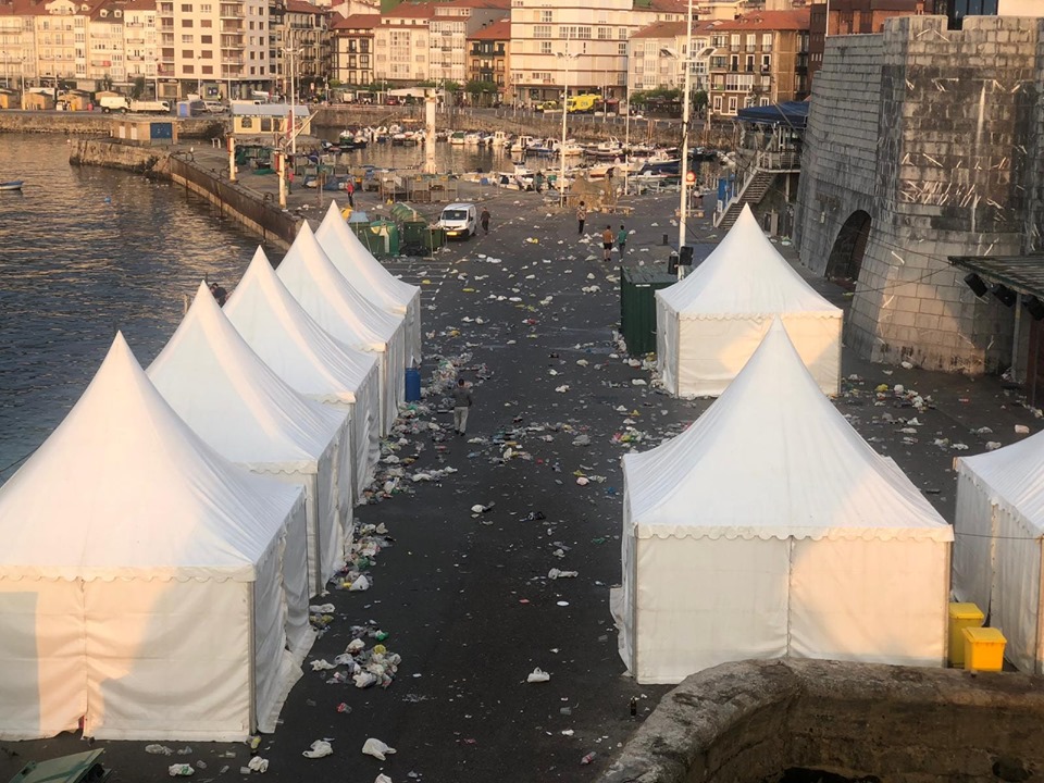 201907 castro urdiales basura fiestas2