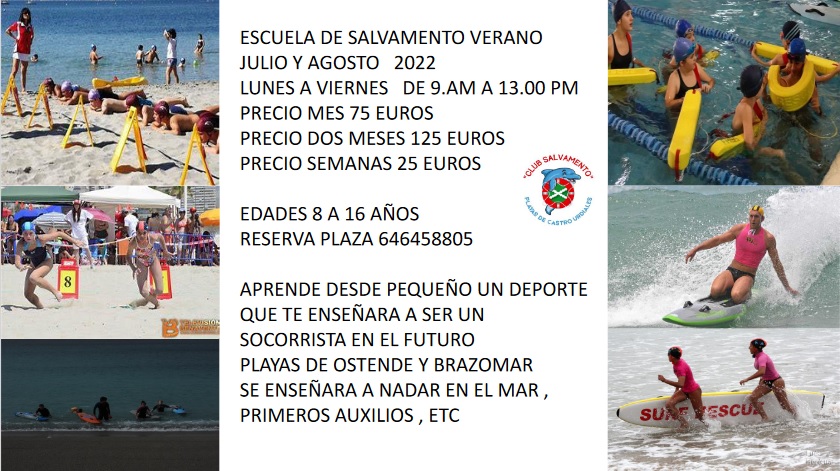 202205 club salvamento playas castro urdiales cartel campus verano