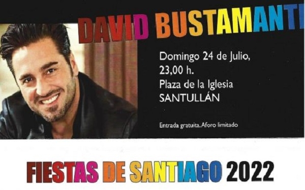 David Bustamante actuará el próximo 24 de julio en Santullán (Castro Urdiales)