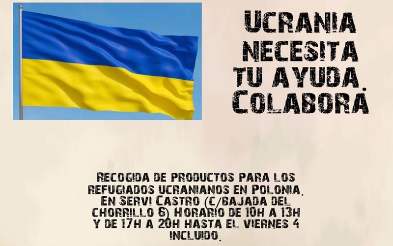 Recogida de productos en Castro Urdiales para los refugiados de Ucrania