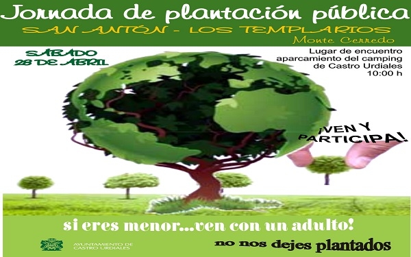 Plantación pública de árboles en monte Cerredo este sábado día 28 de abril