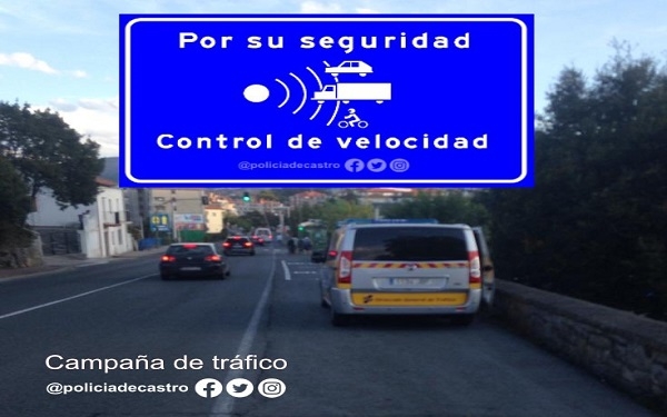 La Policía Local de Castro Urdiales sanciona a seis vehículos por superar la velocidad máxima permitida de 30 km/h
