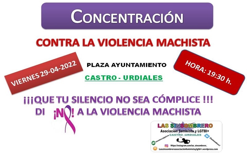 Las Sinsombrero convocan nueva concentración contra la Violencia Machista este viernes en Castro Urdiales
