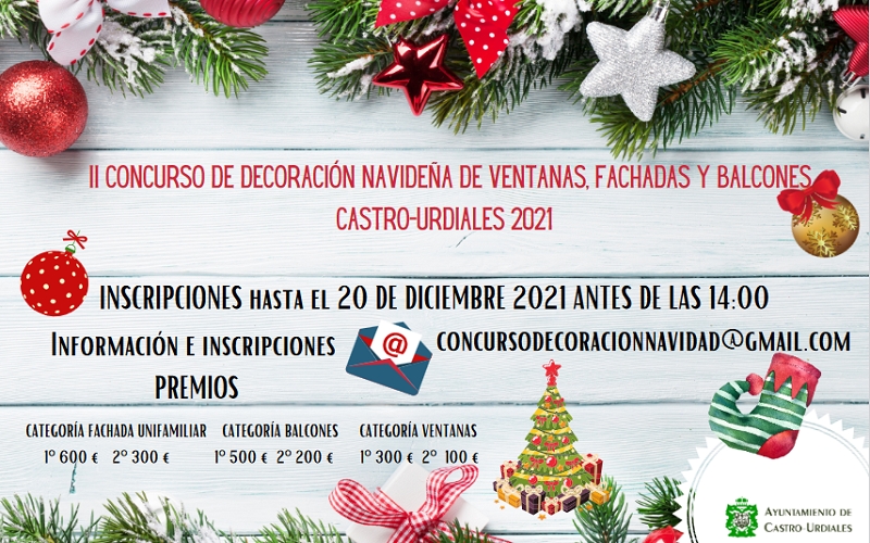 2000€ en premios para los mejores fachadas, ventanas y balcones navideños de Castro Urdiales