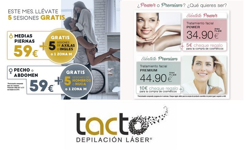 Promociones de octubre en depilación y tratamientos estéticos en TACTO Castro Urdiales