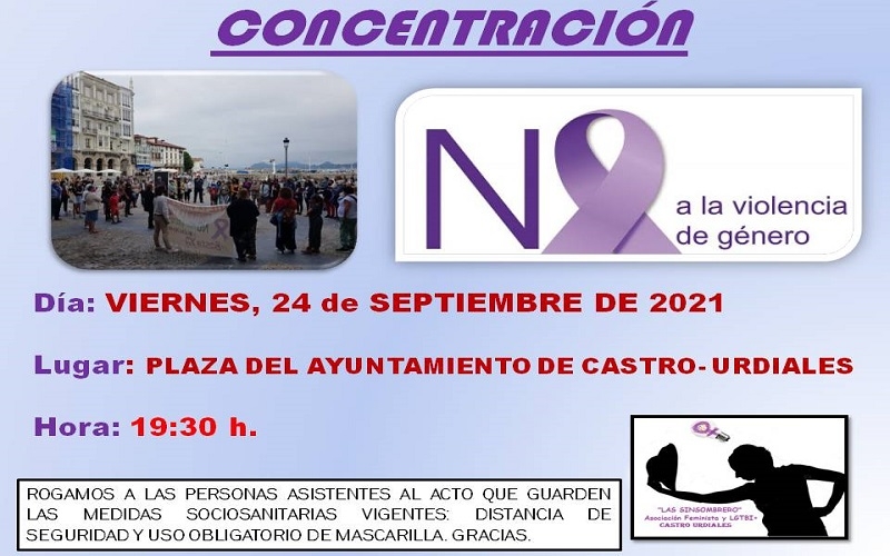 Las Sinsombrero convocan una nueva concentración en Castro Urdiales en repulsa de la violencia machista