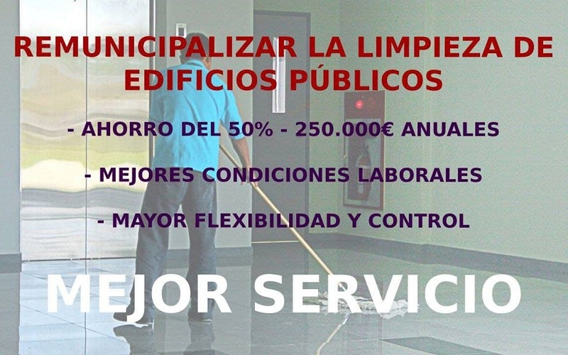 Izquierda Unida y Podemos Castro Urdiales piden al ayuntamiento que municipalice el servicio de limpieza de edificios públicos