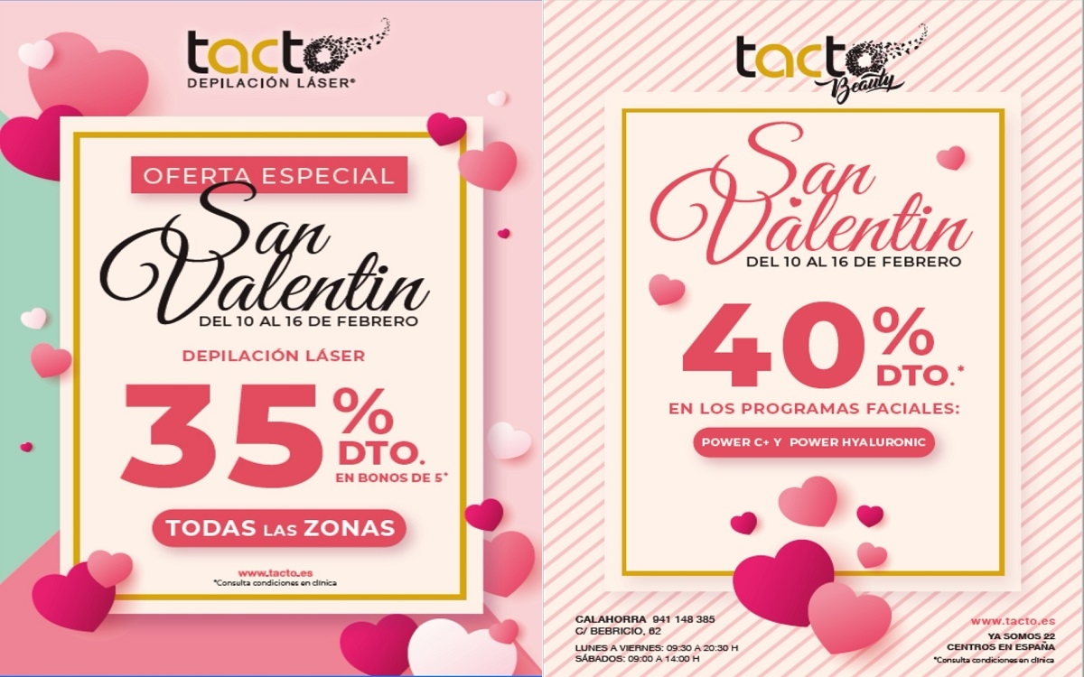 Promociones de febrero en TACTO Castro Urdiales ¡El mejor regalo para este San Valentín!