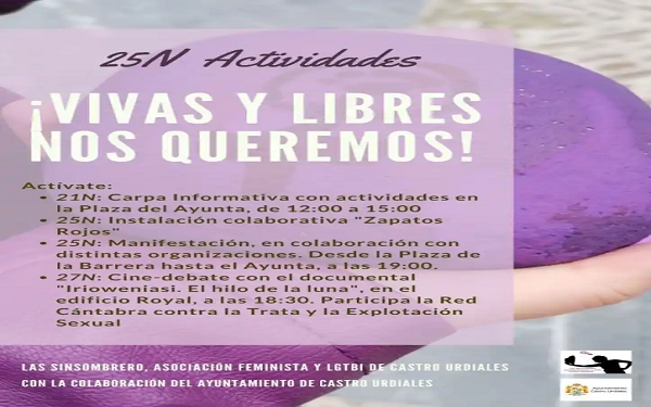 Actividades en Castro Urdiales con motivo del Día Internacional de la Eliminación de la Violencia contra la Mujer 2021