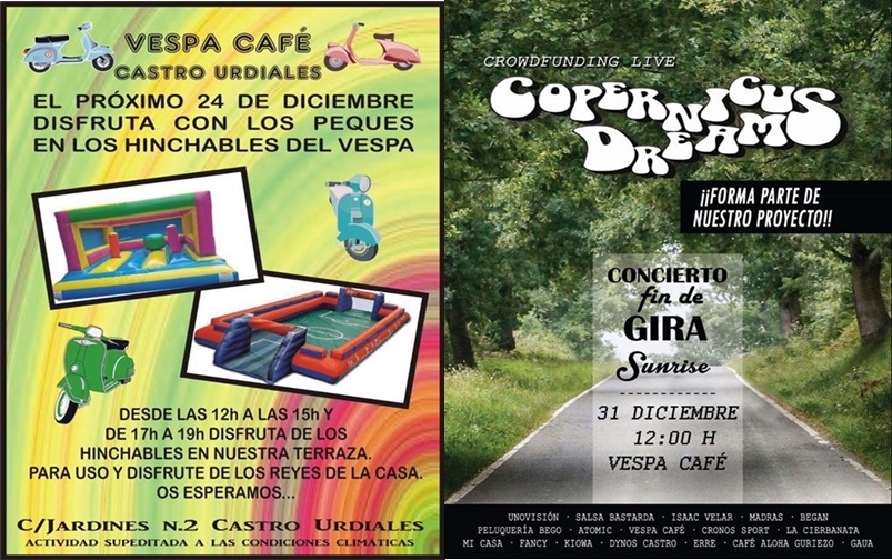 El Vespa Café terminará el año a lo grande celebrando dos fiestas durante los dos próximos sábados