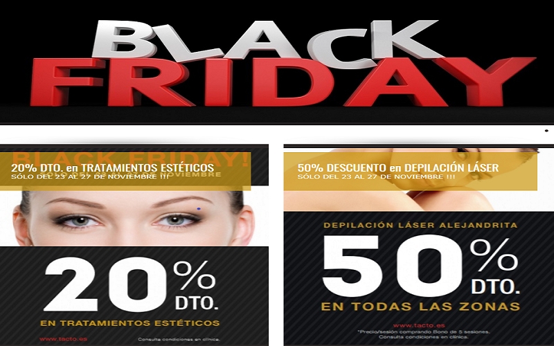 BLACK FRIDAY en TACTO Castro Urdiales ¡descuentos del 50% en depilación y 20% en tratamientos estéticos!
