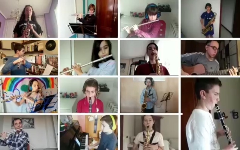 [VIDEO] La Escuela de Música de Castro Urdiales rinde homenaje a quienes cuidan de nuestra salud y bienestar