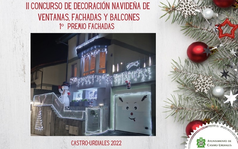 Estos son los premiados del II Concurso de Decoración Navideña de Ventanas, Balcones y Fachadas de Castro Urdiales