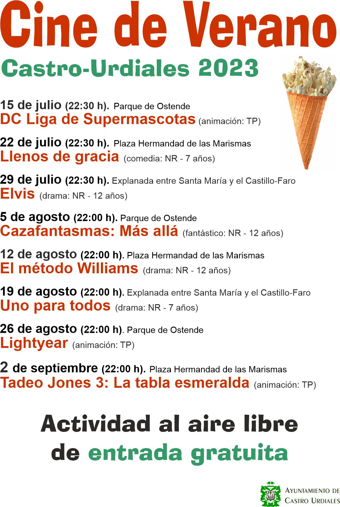 cine de verano 2023 cartel