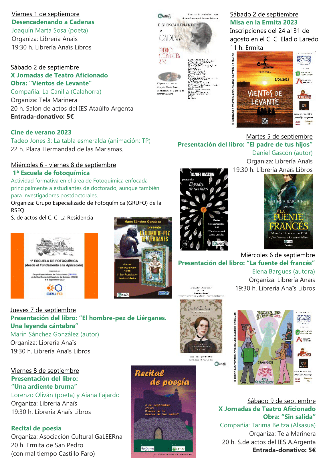 PROGRAMACIÓN SEPTIEMBRE 2023-2